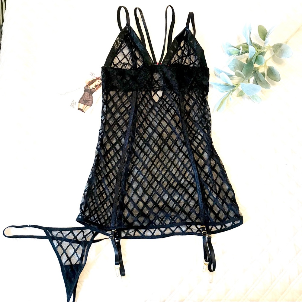 NWT Fence Chemise & Thong Set